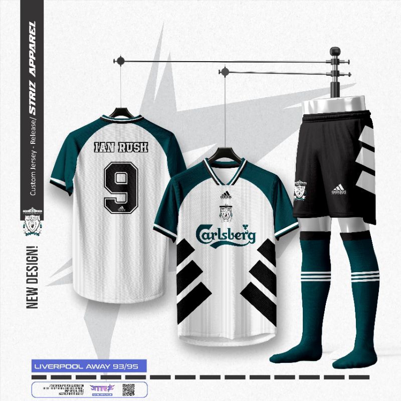Jersey Custom Retro away Liverpool 1995