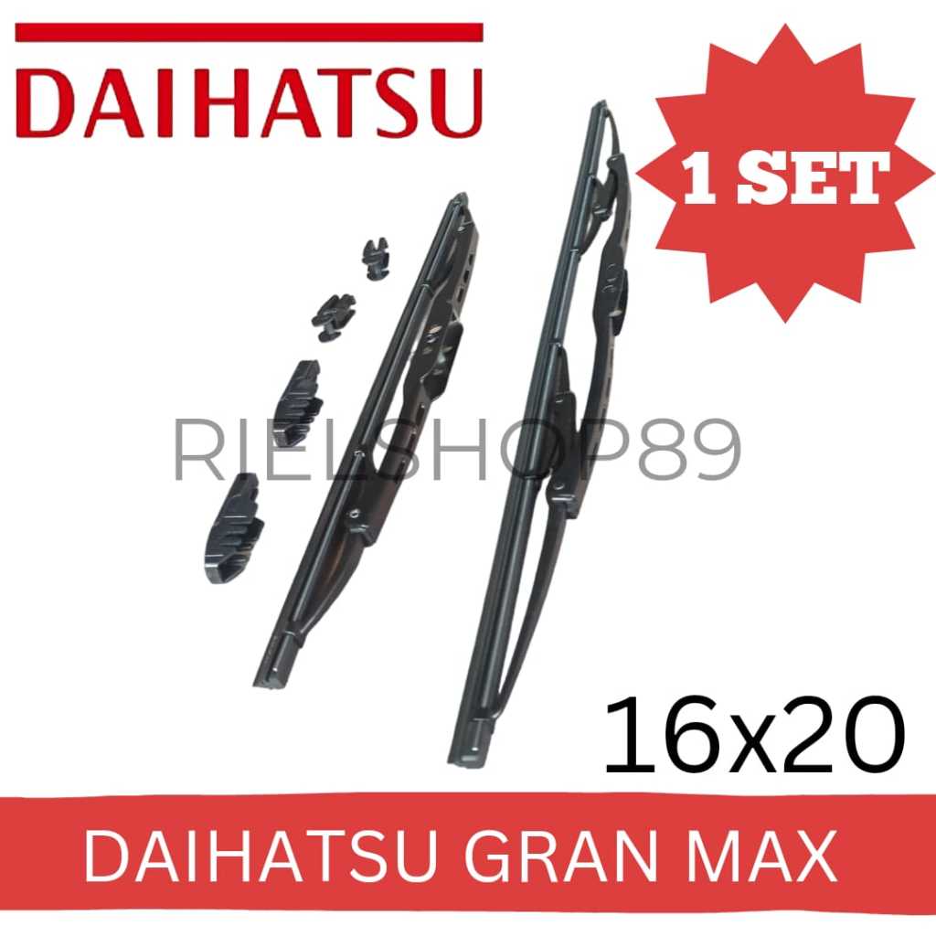 1 Set Wiper Blade / Karet Wiper Kaca Depan Gran Max / Grand Max / Granmax