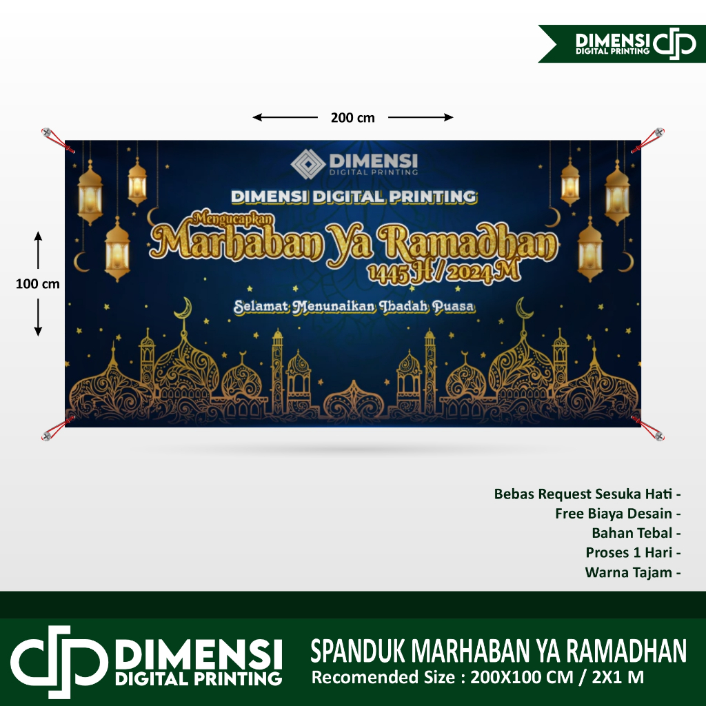 Spanduk Marhaban Ya ramadhan / banner marhaban ya ramadhan / Spanduk Ramadhan 2025