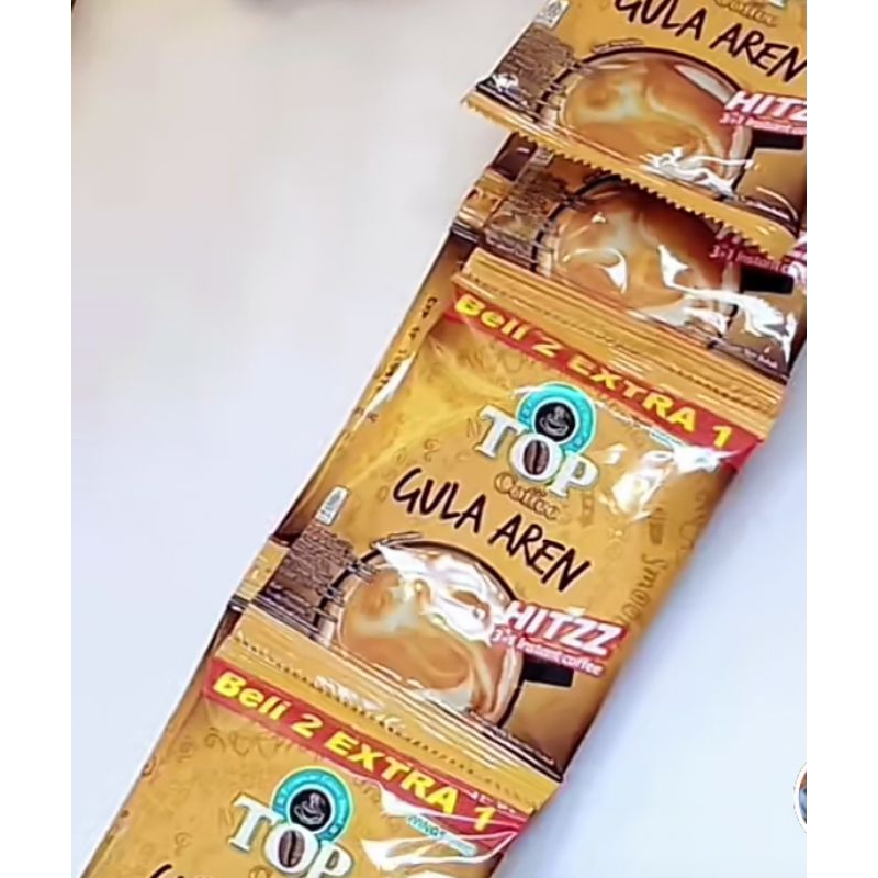 

top kopi gula aren 22 gr per renceng | isi 15 sachet | beli 2 gratis 1