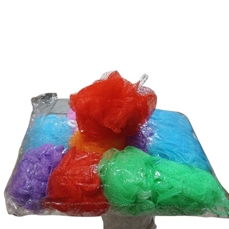 ( 12 pcs) spon mandi jaring kualitas lembut //spon mandi harga lusinan