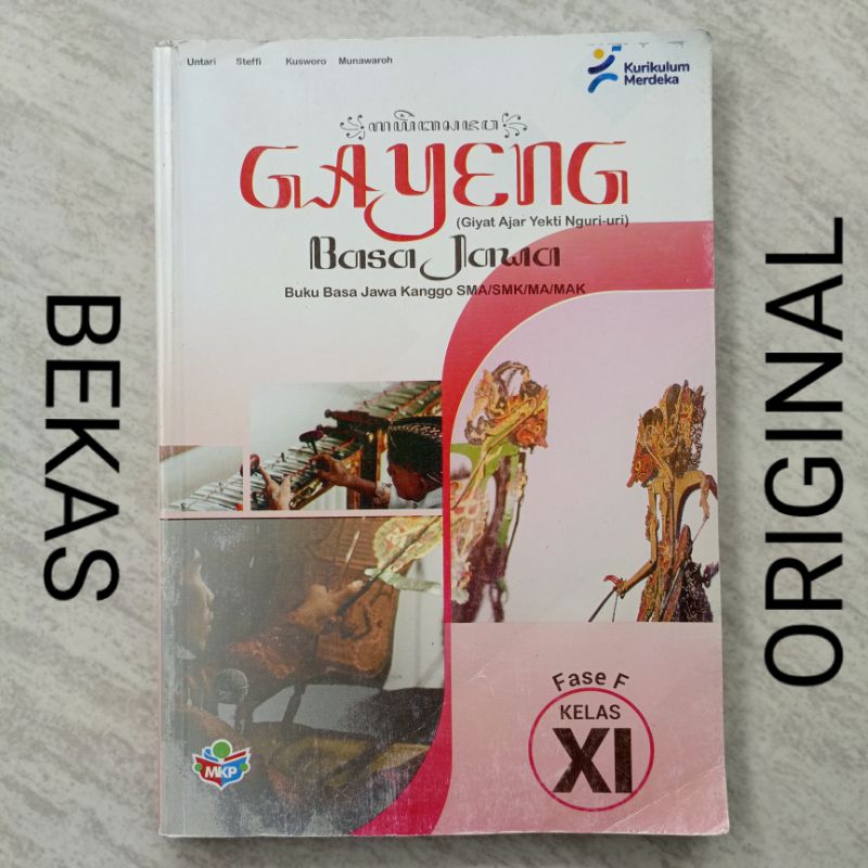 Buku Gayeng Basa Bahasa Jawa Fase F Kelas 11 XI 2 II SMA MA SMK MAK Penerbit MKP Media Karya Putra K