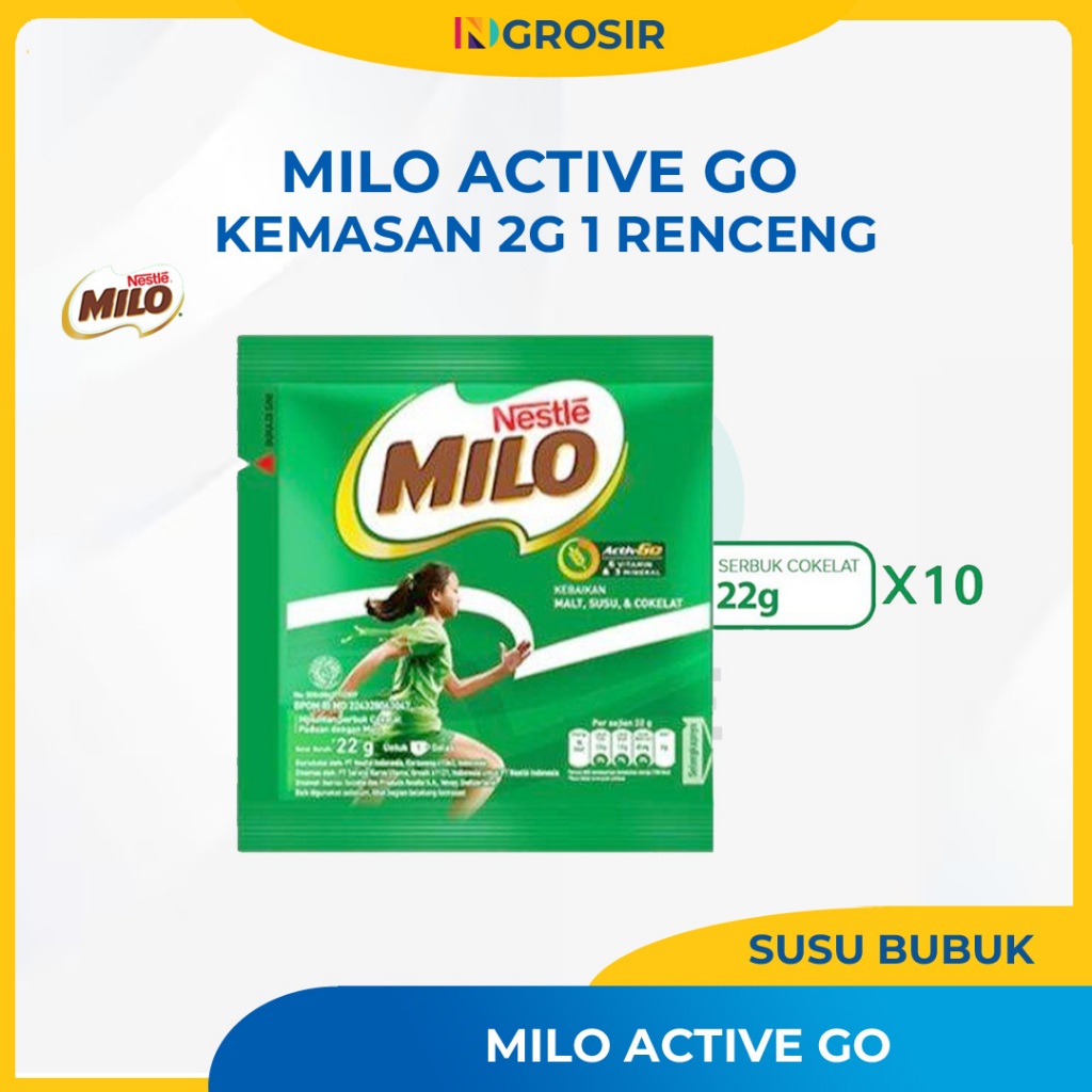 

Milo Healty Drink Activ GO 22g Renceng 10 PCS