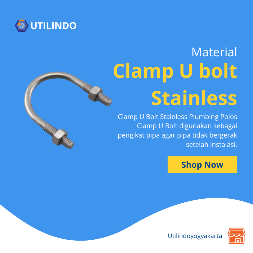 Clamp U Bolt Stainless dengan berbagai ukuran