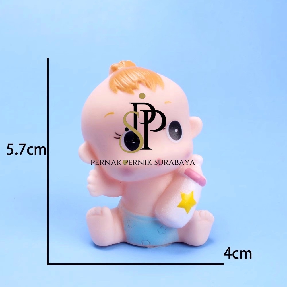 [1 BIJI] MINIATUR BAYI DOT PINK BIRU CEWEK COWOK PEREMPUAN LAKI LAKI BABY BOY BABY GIRL ONE MONTH 1 