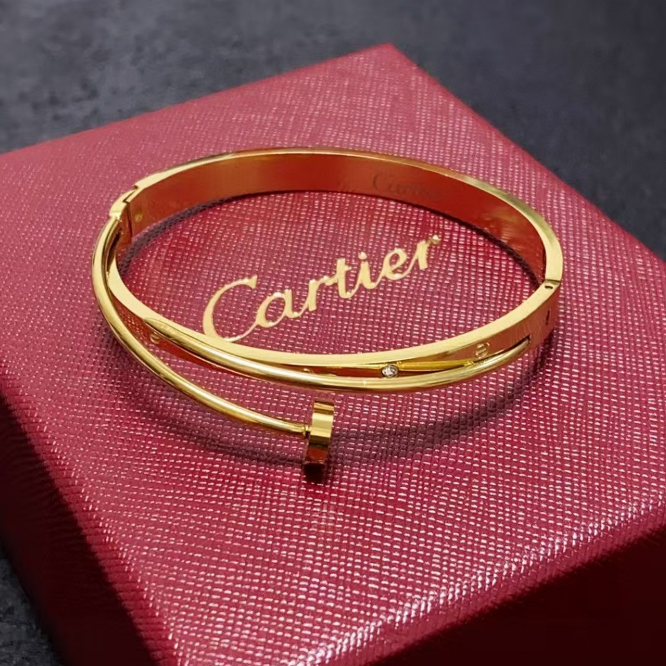 ❤️COD 17K emas asli Nail Bracelet 17K emas