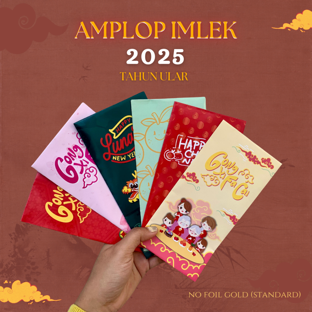 

[STANDARD] Angpao Amplop Chinese New Year 2025 Shio Tahun Ular Imlek Sincia Cina - PREMIUM ANGPAO READYSTOCK