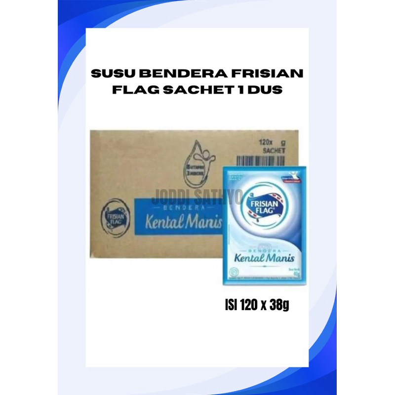 

SUSU KENTAL MANIS FRISIAN FLAG PUTIH 1 DUS / 120 x 38g SACHET/ SKM PUTIH