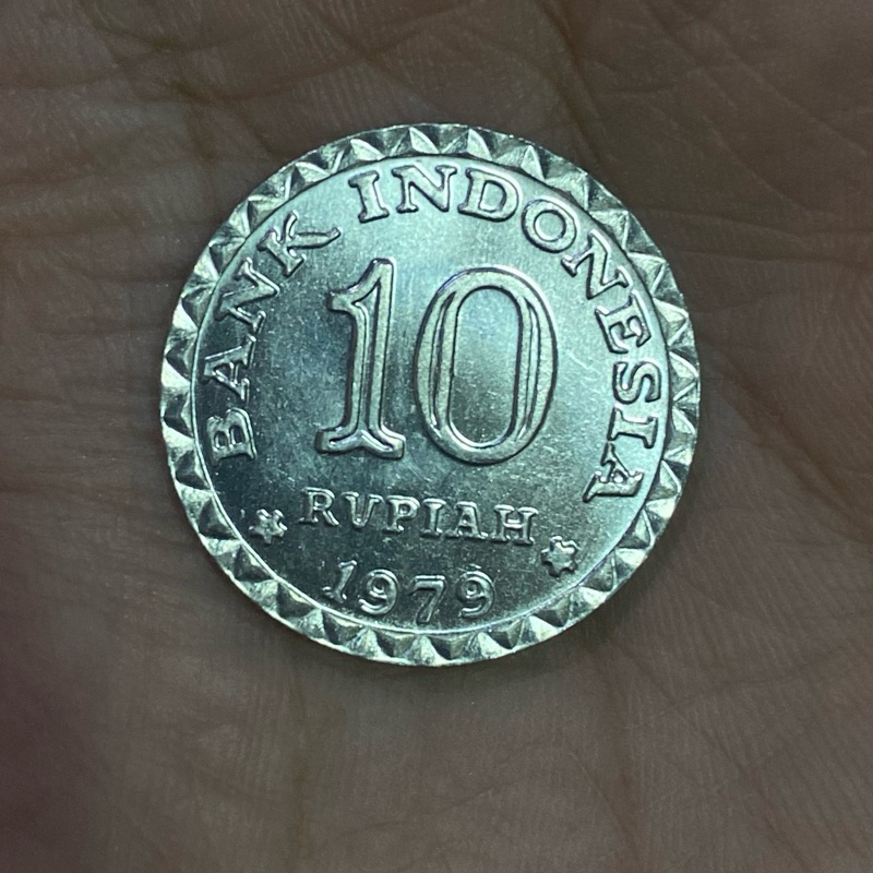 10 RUPIAH KOIN TABANAS PUTIH TAHUN 1979 GRESS