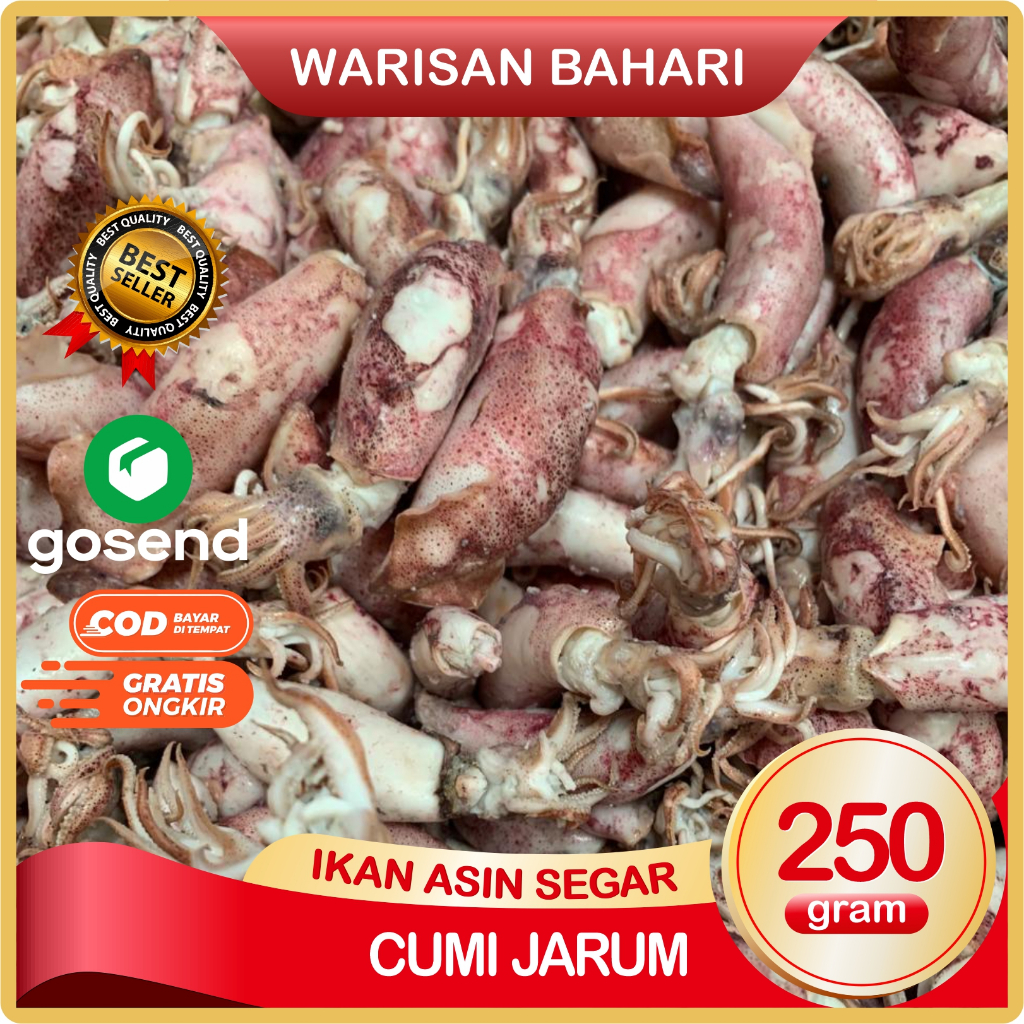 

Cumi Jarum Ikan Asin Cumi Jarum Super Bersih Segar Dan Fresh 250 Gram