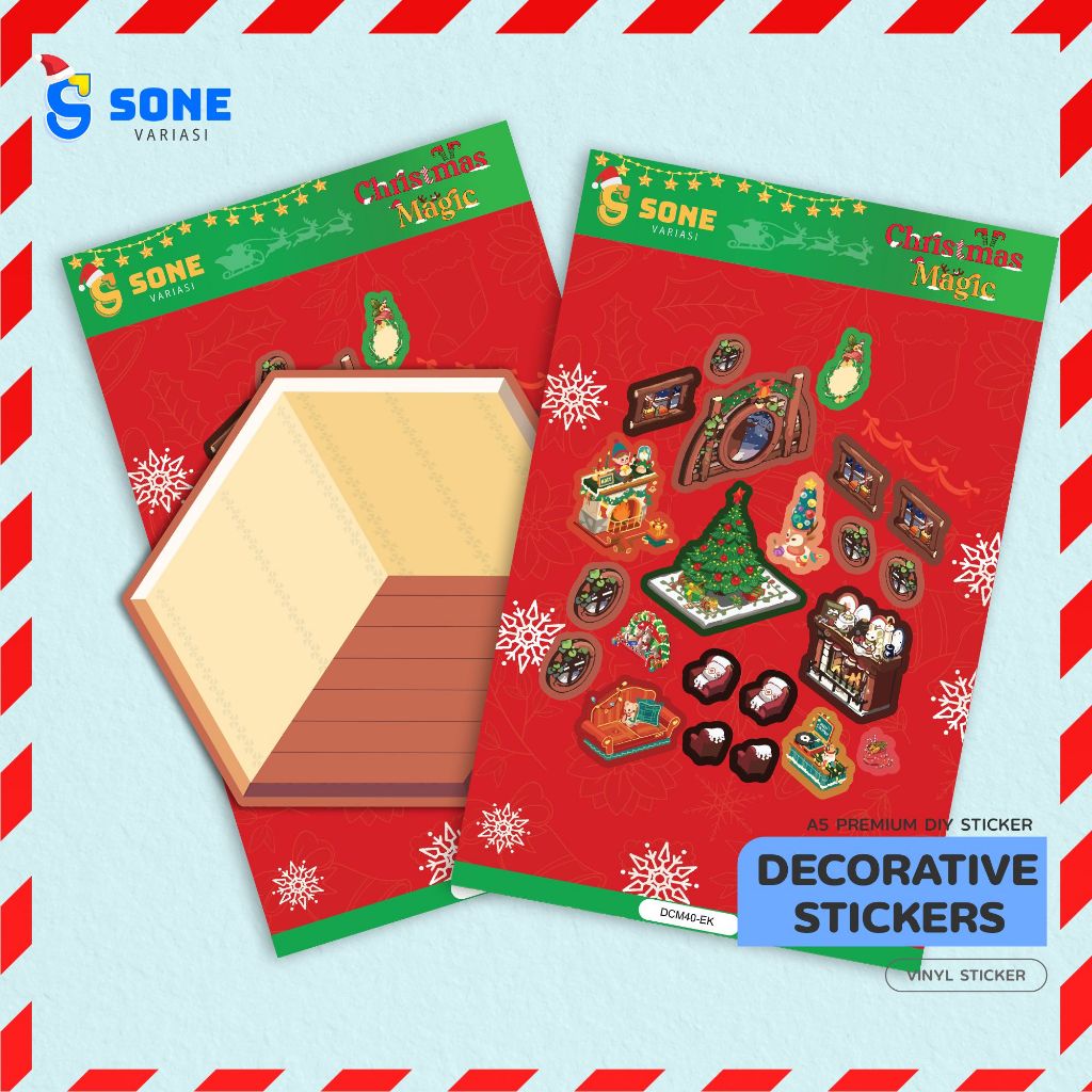 

Sticker Set Vinyl Christmas – Dekorasi Planner - Scrapbook & Creative Mainan Anak Unik