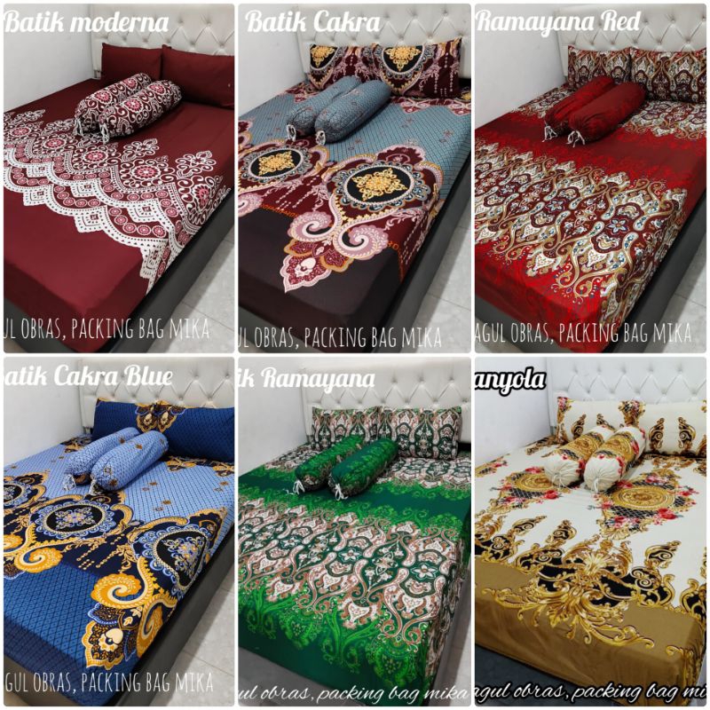pengiriman cepat Sprei MOTIF BATIK karet SPREI HOMEMADE motif BATIK SPANYOLA GREY BATIK SRIKANDI
