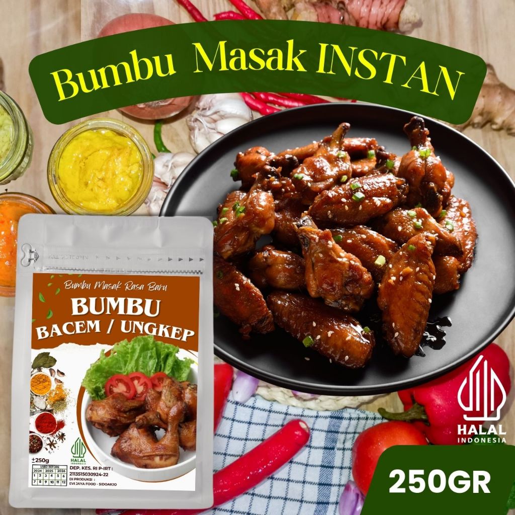 

Bumbu Basah Instan Rasa Bumbu UNGKEP / BACEM, Kemasan 250gr Bumbu Masak Praktis Siap Pakai
