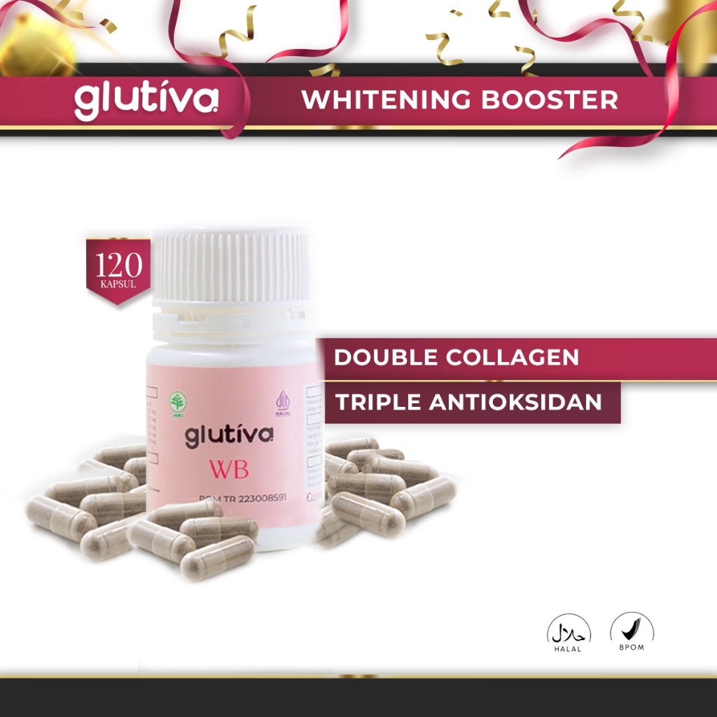 (120 Kapsul) GLUTIVA WB by GLUMORY - Kapsul Pemutih Kulit Badan & Wajah (Whitening Booster) BPOM