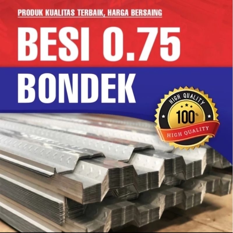 TERMURAH Bondek 0.75 FULL Bondek Cor Bondek 0.75 6 Meter Bondek 6 Meter Bondek 5 Meter Bondek 4 Mete