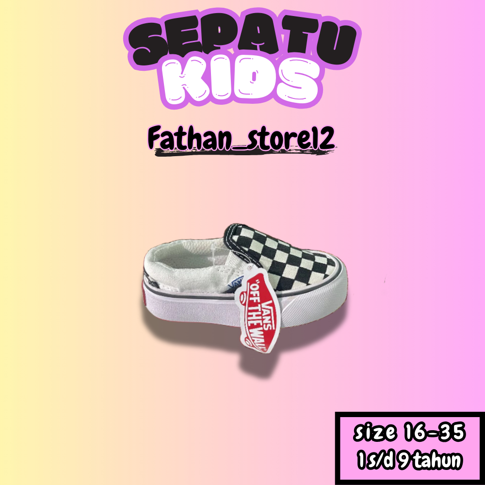 Sepatu Anak Slip On | Sepatu Anak Vans | Vans Kids | Sepatu Anak Balita | Sepatu Anak Kecil