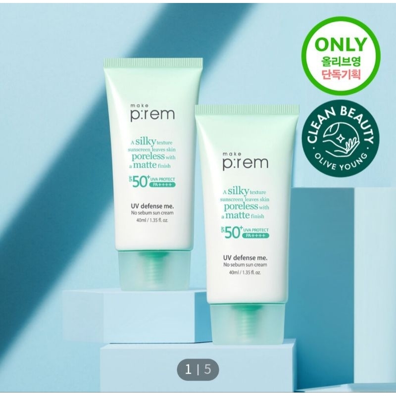Make Prem Sunscreen Silky Texture UV Defense Me