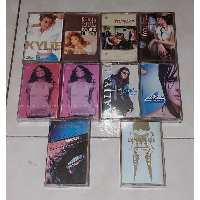 kaset barat KYLIE-Rhythm of love / GLORIA ESTEFAN-Anything for you / CELINE DION-1 Fille & 4 types /