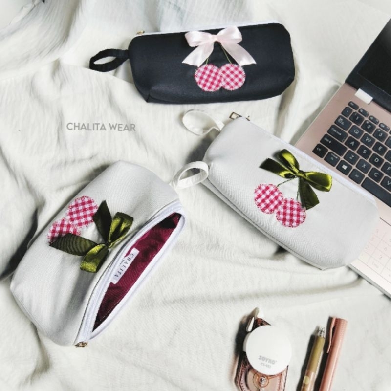 

CHALITA moon cherrie coquette pouch pencil case aesthetic