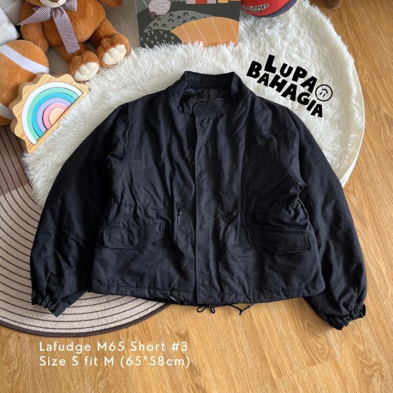 LAFUDGE STORE BLACK #3 M65 Short ParkaJaket size S fit M | 100% Original