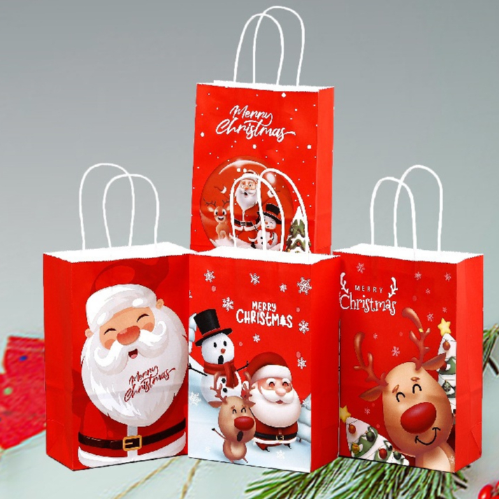 

22x11x27cm Paper Bag Natal. Goodie Bag Natal. Kantong Natal. Hampers Natal