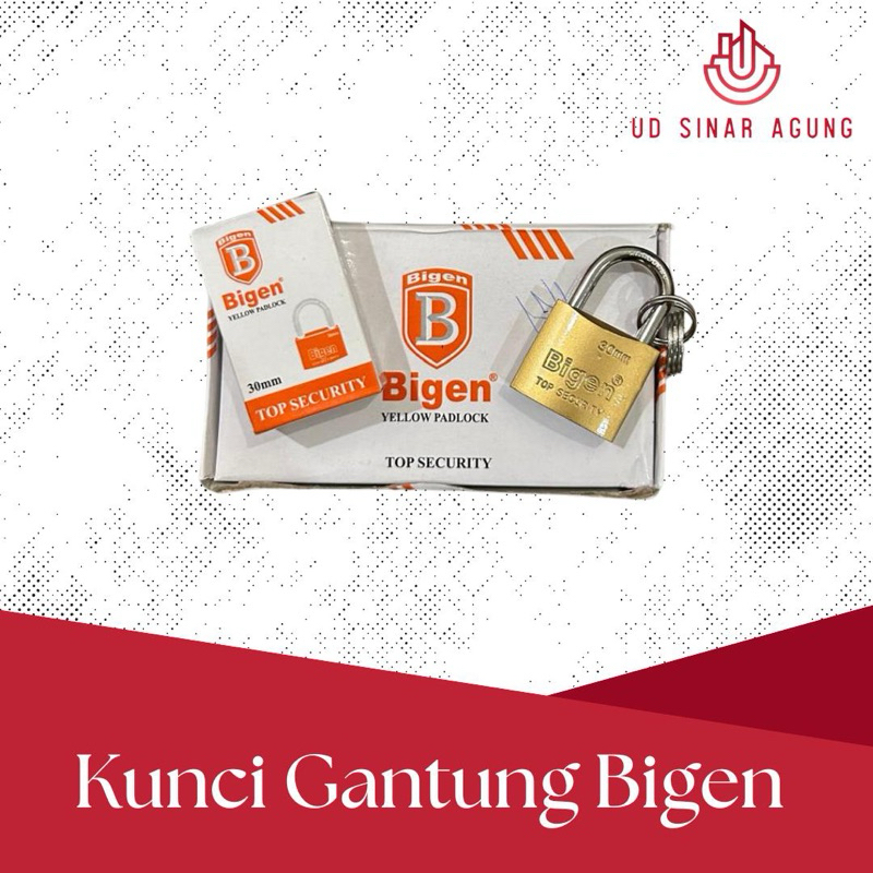 (1 Pack) Kunci Gembok Bigen ORI Warna Kuning 20-40mm