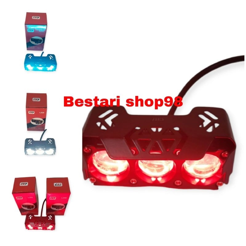 lampu tembak 3 mata CR7 DC12