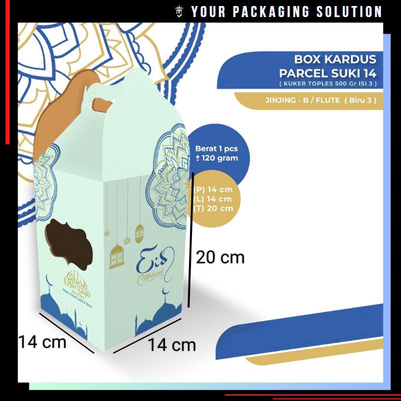 

BOX PARCEL IDUL FITRI SUKI 14 • 14x14x20cm (Kuker Toples 500GR isi 3) • Kotak Parcel || Kardus || Karton || Kue Kering Lebaran || BOX PARCEL LEBARAN || Idul Fitri