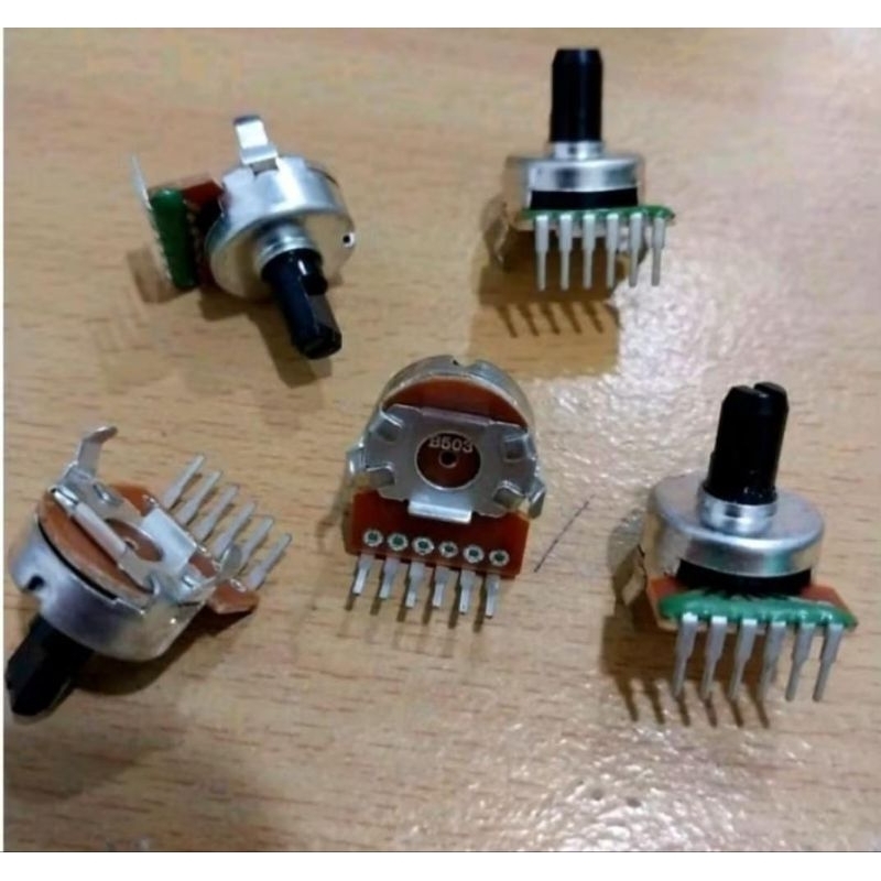 Potensio polytron B503 6pin kaki tekuk AS pendek