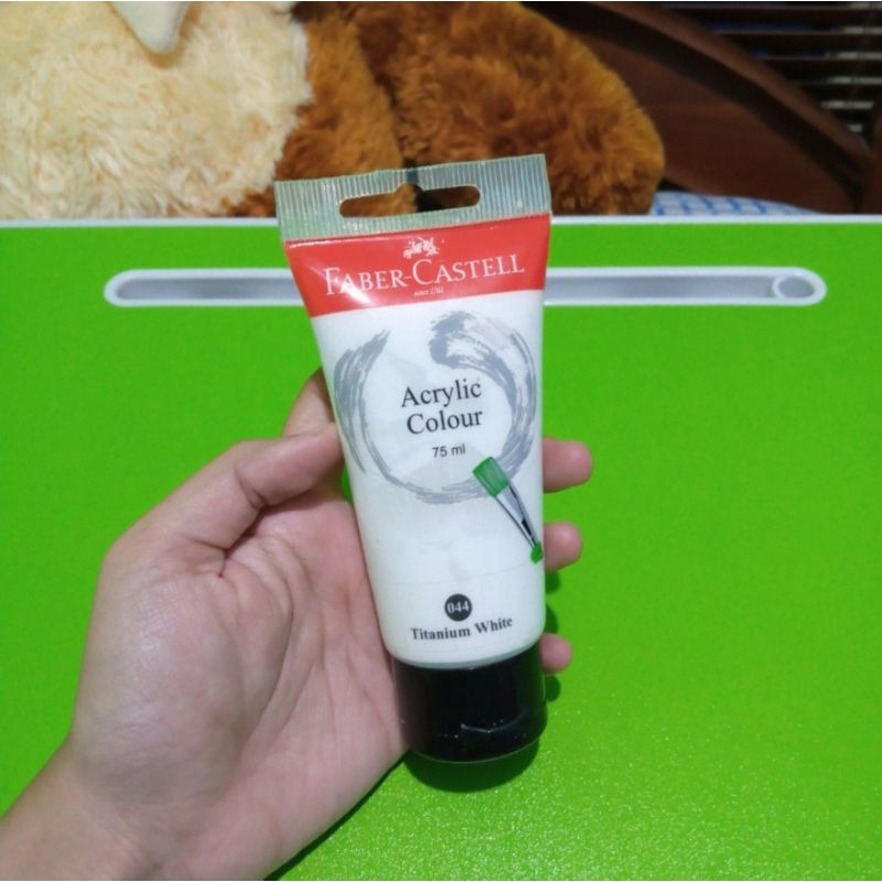 

cat akrilik putih - faber castell | acrylic colour titanium white no 044