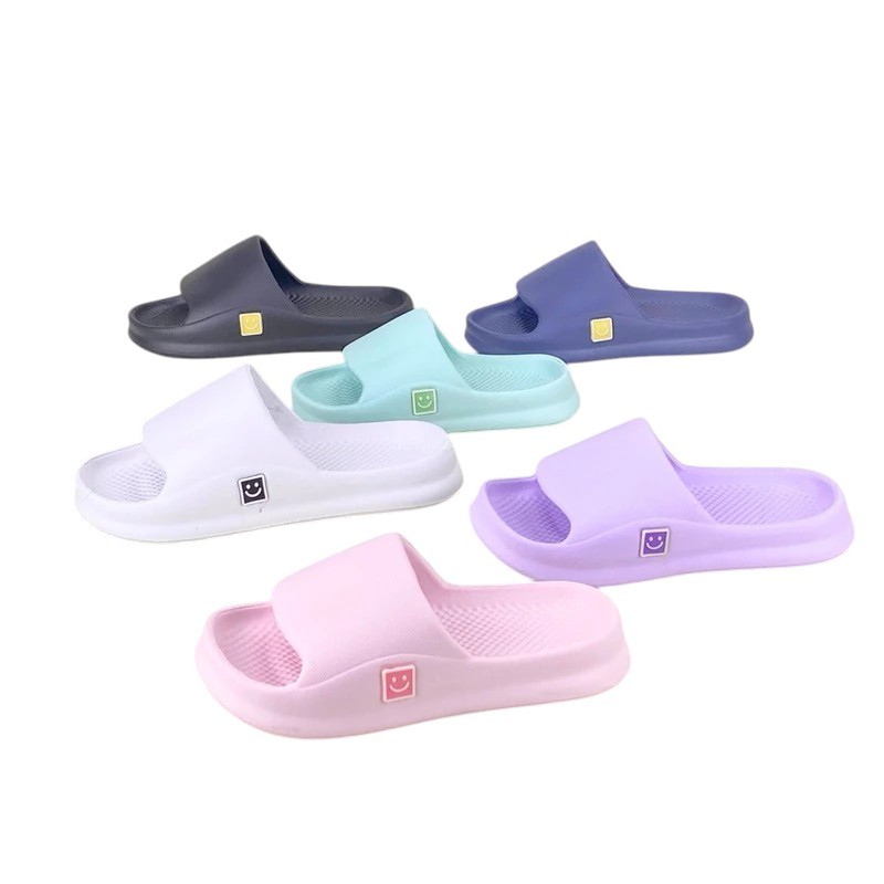 Rumahkaki Sendal Slop Smile Pria Wanita Sendal Slip On Slide Polos Karet EVA Anti Slip 965 Size 36-4