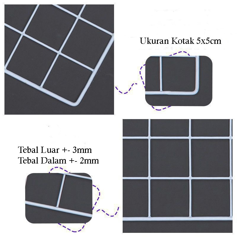 RB GRID WALL JARING RAM KAWAT BESI DINDING 95x45 CM / GANTUNGAN ACCESORIES DAN MASKER Kawat Ram 95 x