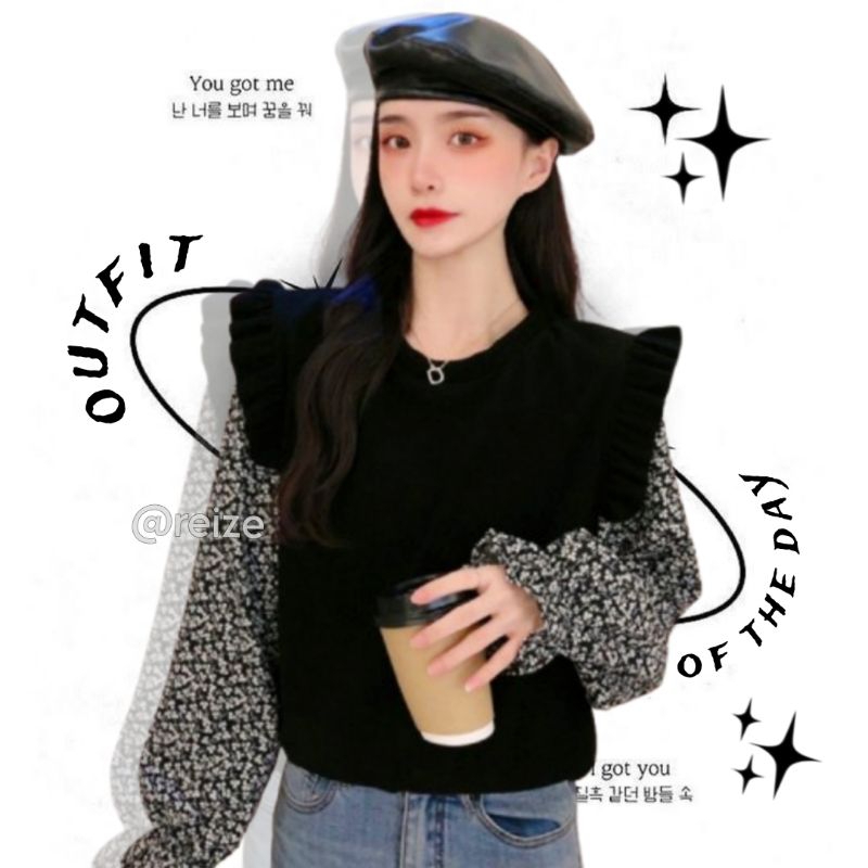Envy Knit Blouse Wanita 2020 Atasan Wanita Terbaru Baju Kekinian Atasan Kekinian Lengan Balon