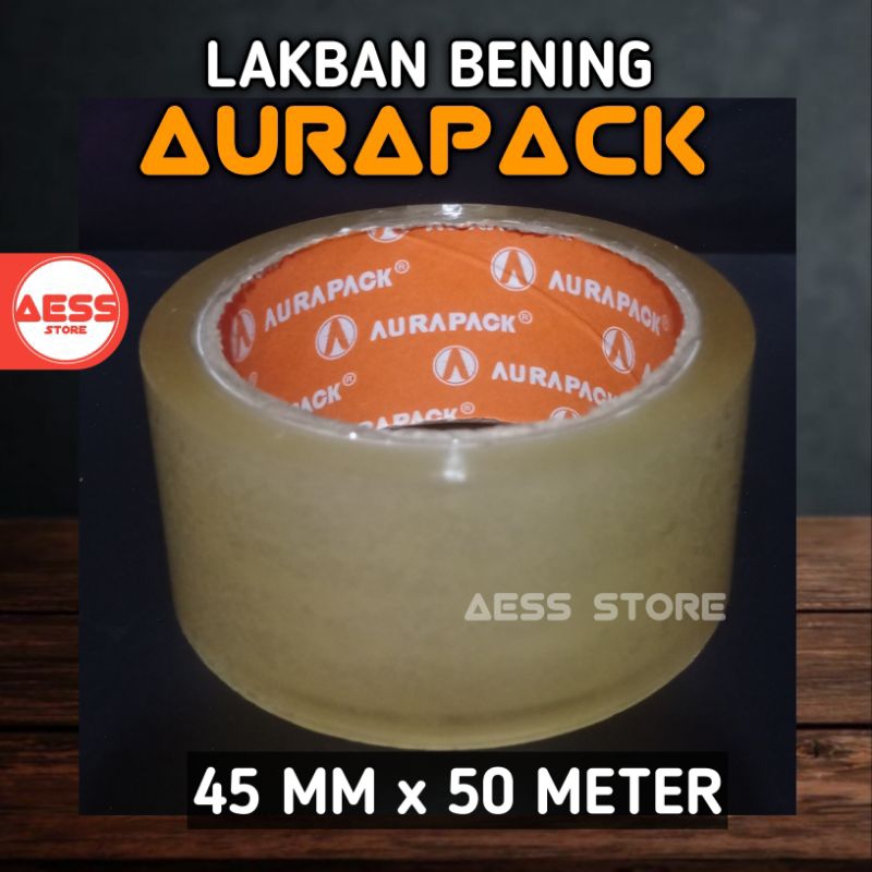 

Lakban Bening Aurapack 45 mm x 50 meter / lakban packing murah