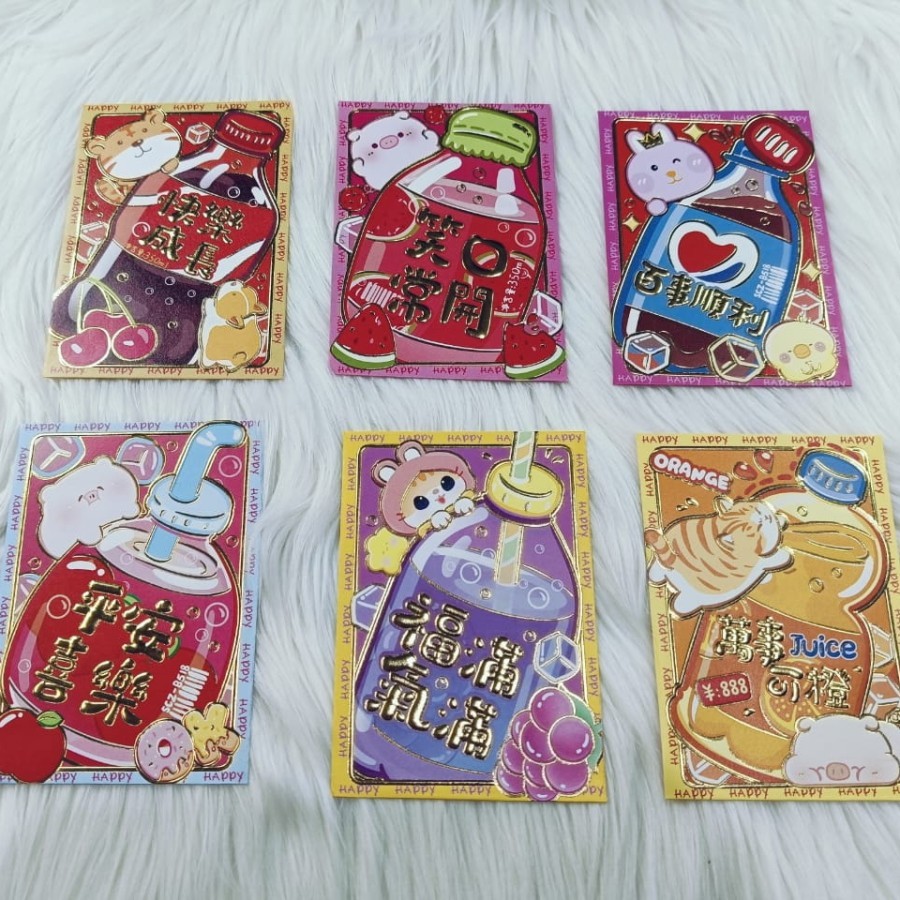 

Angpao Imlek Anak 4119 | Angpau Sincia Bahan Artpaper Isi 6 Mix