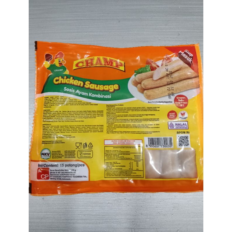 

Sosis Ayam Kombinasi Champ 375gr / Sosis Ayam Champ / Sausage Kombinasi