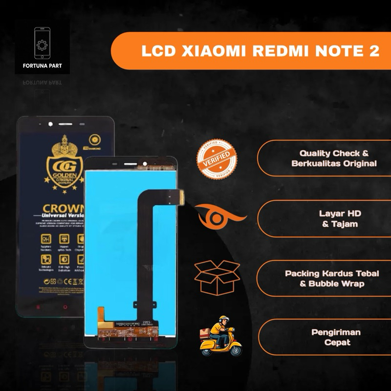 LCD FULLSET XIAOMI REDMI NOTE 2 ORIGINAL COMPLETE