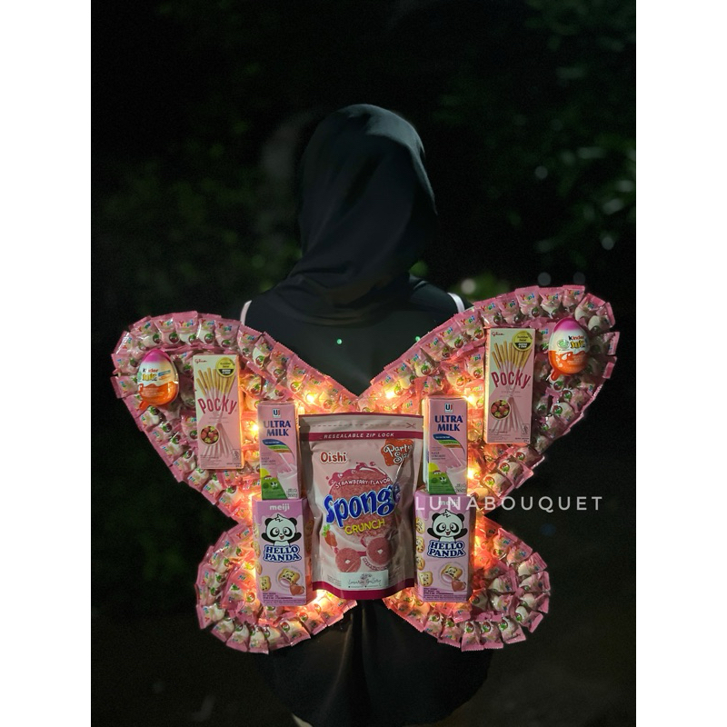 

Uk 60cm, Kupu Kupu snack / Snack Butterfly / Sayap kupu kupu