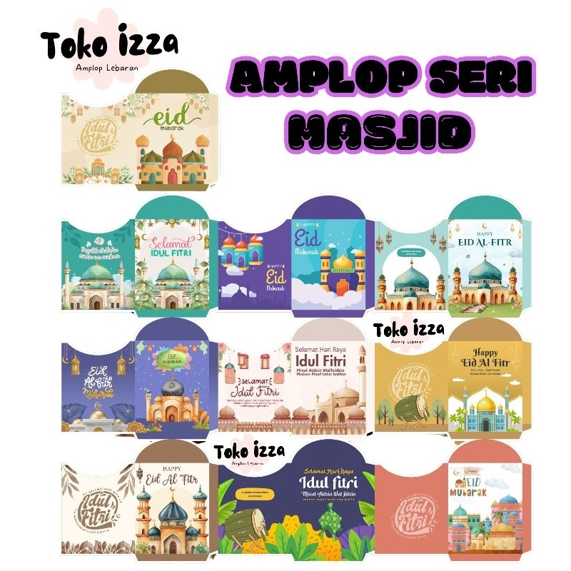 

*TokoIzza* 10pcs Amplop Seri Masjid