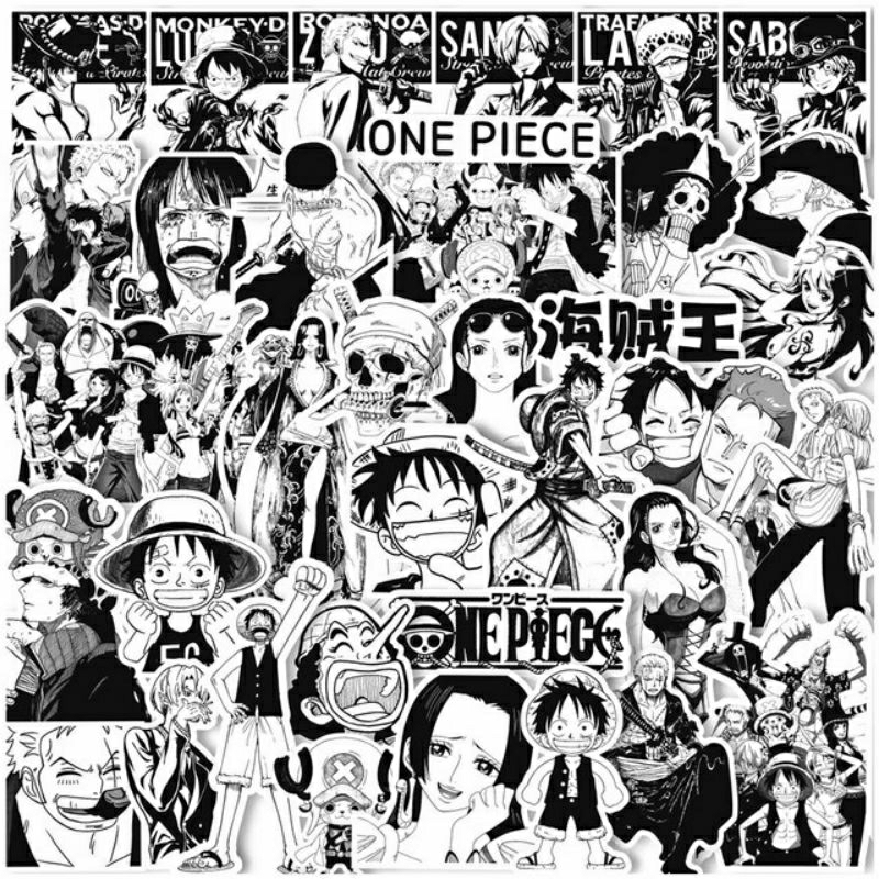 

Stiker Pack One Piece Stiker One Piece Hitam Putih Stiker Anime One Piece - Stiker High Quality, Stiker Aesthetic Stiker Laptop Stiker Helm Stiker Tumblr Stiker HP, Aksesoris Hp , Anti Air