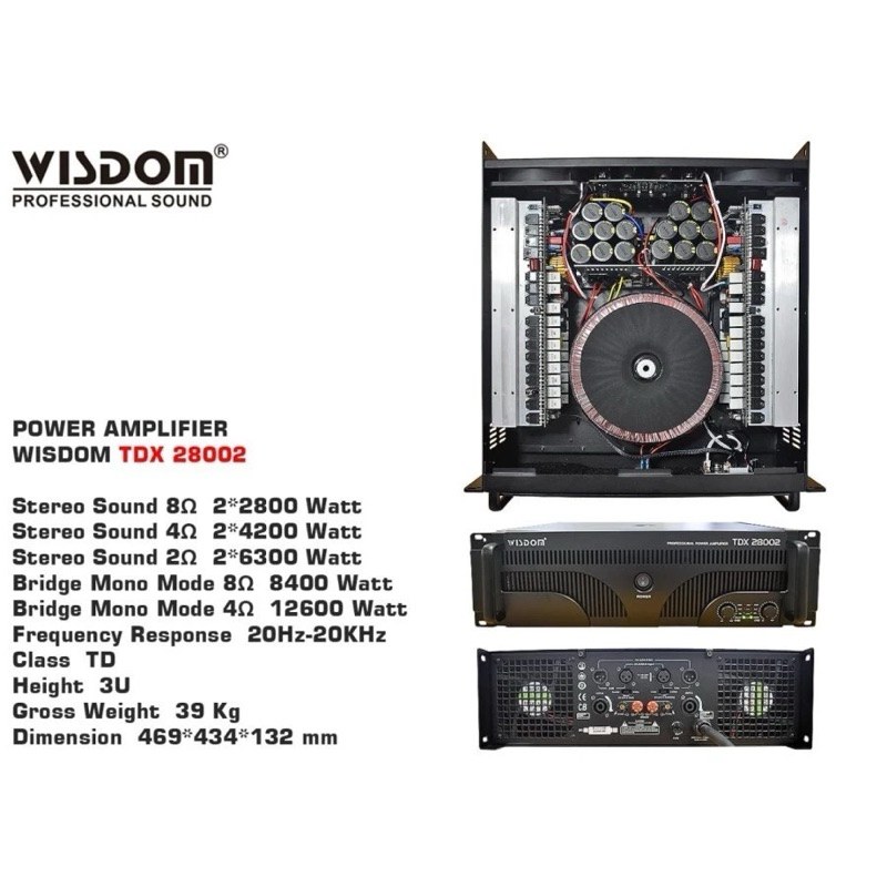 Wisdom Power Amplifier TDX 28002 class TD