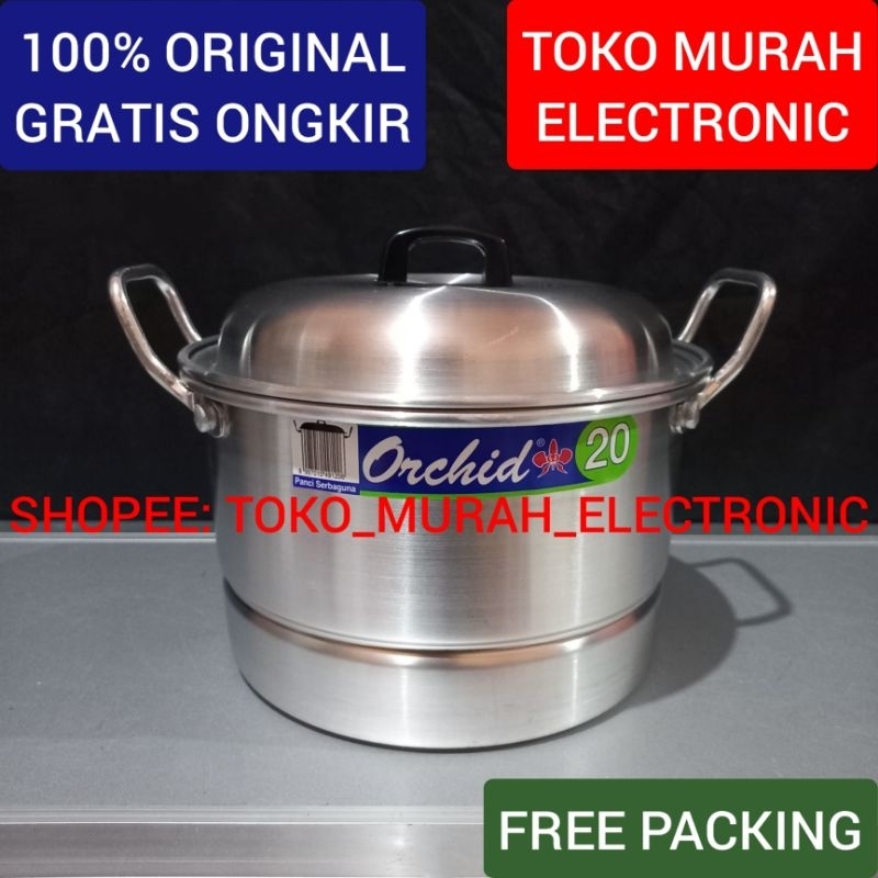 TME - Dandang Orchid 20 Cm Original Panci Kukusan Serbaguna