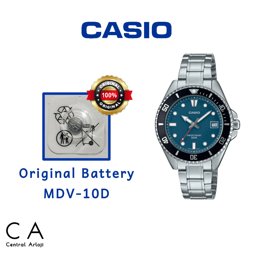 Baterai Jam Tangan Casio MDV-10D Original