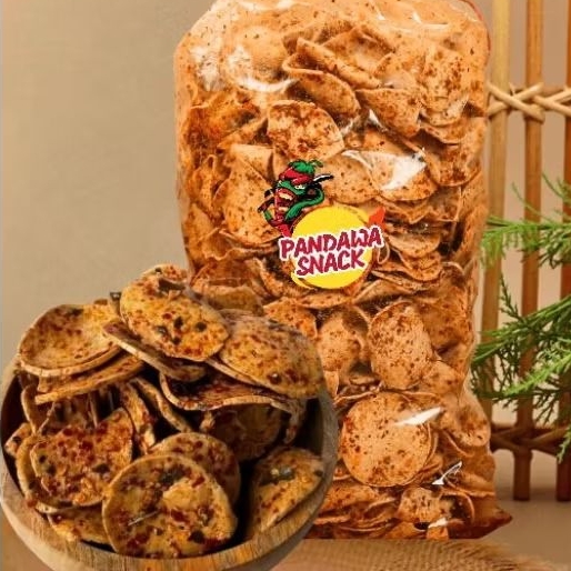 

Keripik basreng PANDAWA pedas gurih daun jeruk berat 250 gr