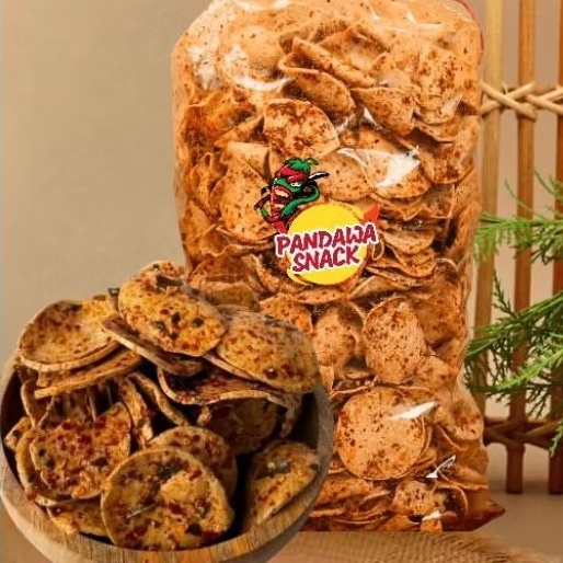 Keripik basreng PANDAWA pedas gurih daun jeruk berat 250 gr