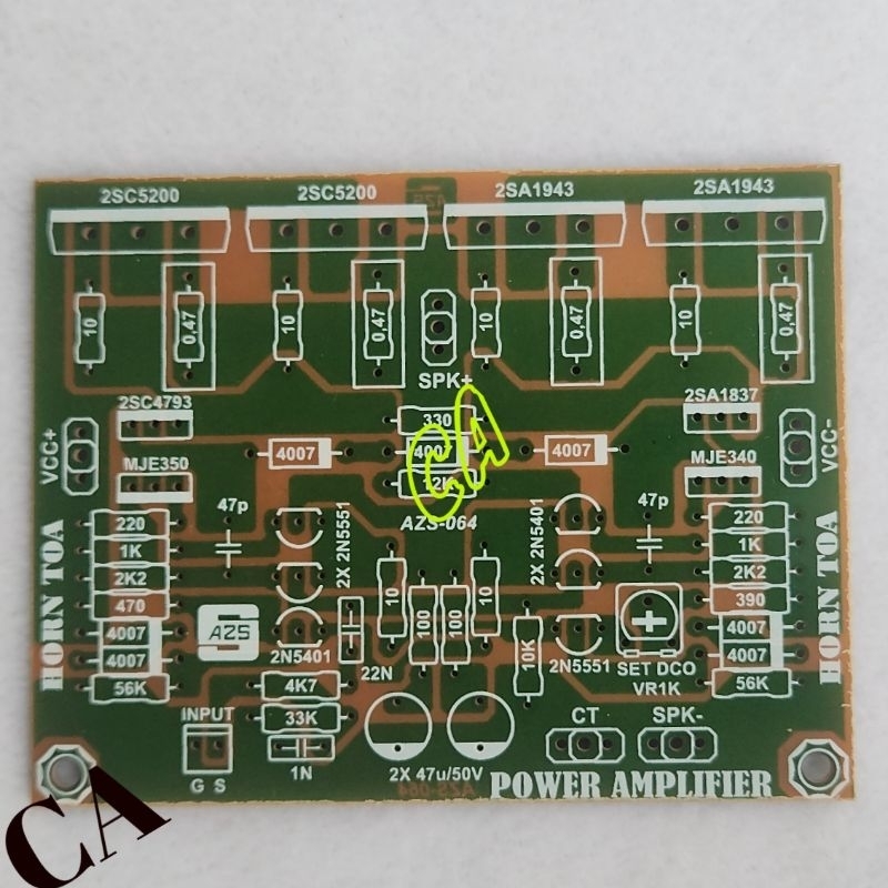PCB KIT POWER AMPLIFIER HORN TOA