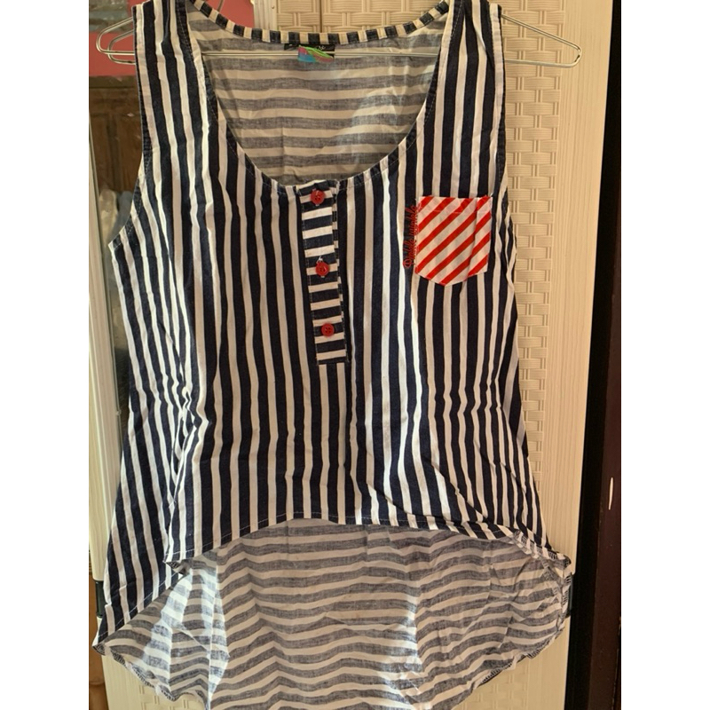 preloved vest stripe