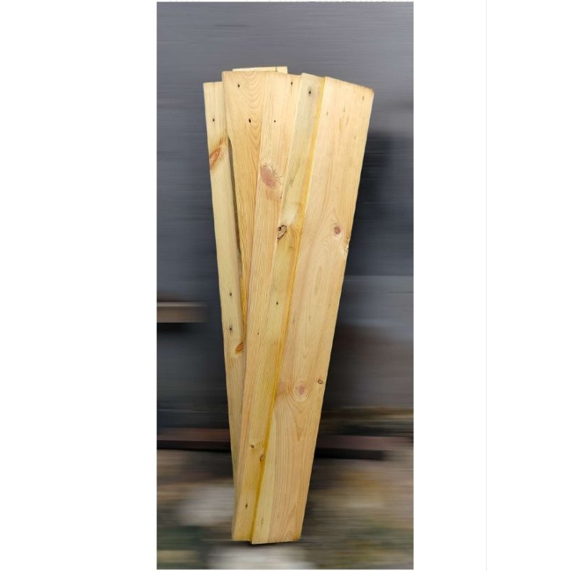 KAYU JATI BELANDA LEBAR + DEMPUL KAYU BEKAS PALET KAYU DIY 120 x 13.5 x 1.6 cm