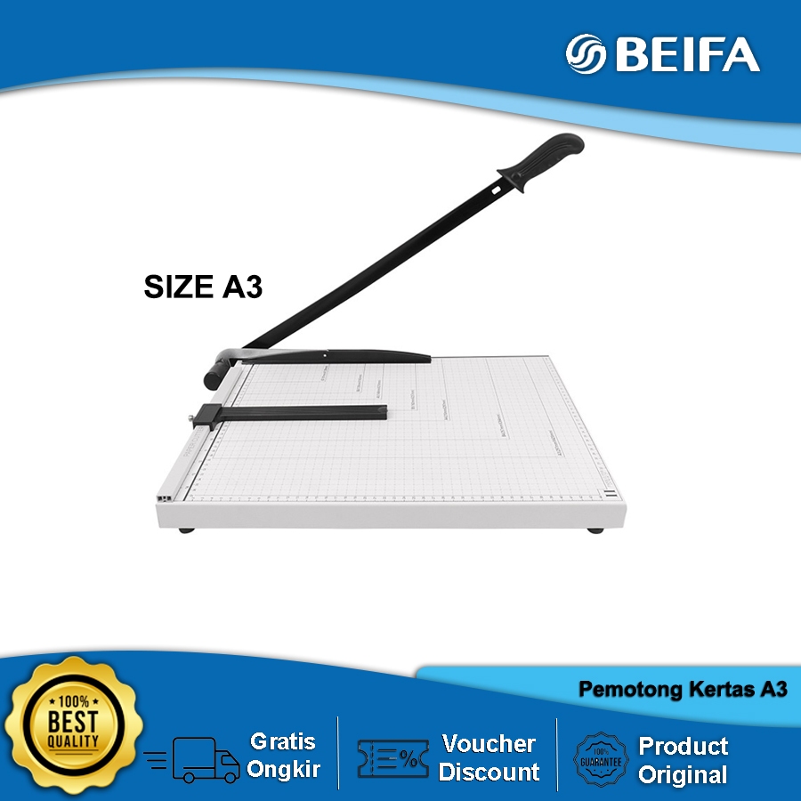 

Beifa Paper Cutter / Paper Trimmer / Pemotong Kertas A3 Pisau Baja Tajam FF300