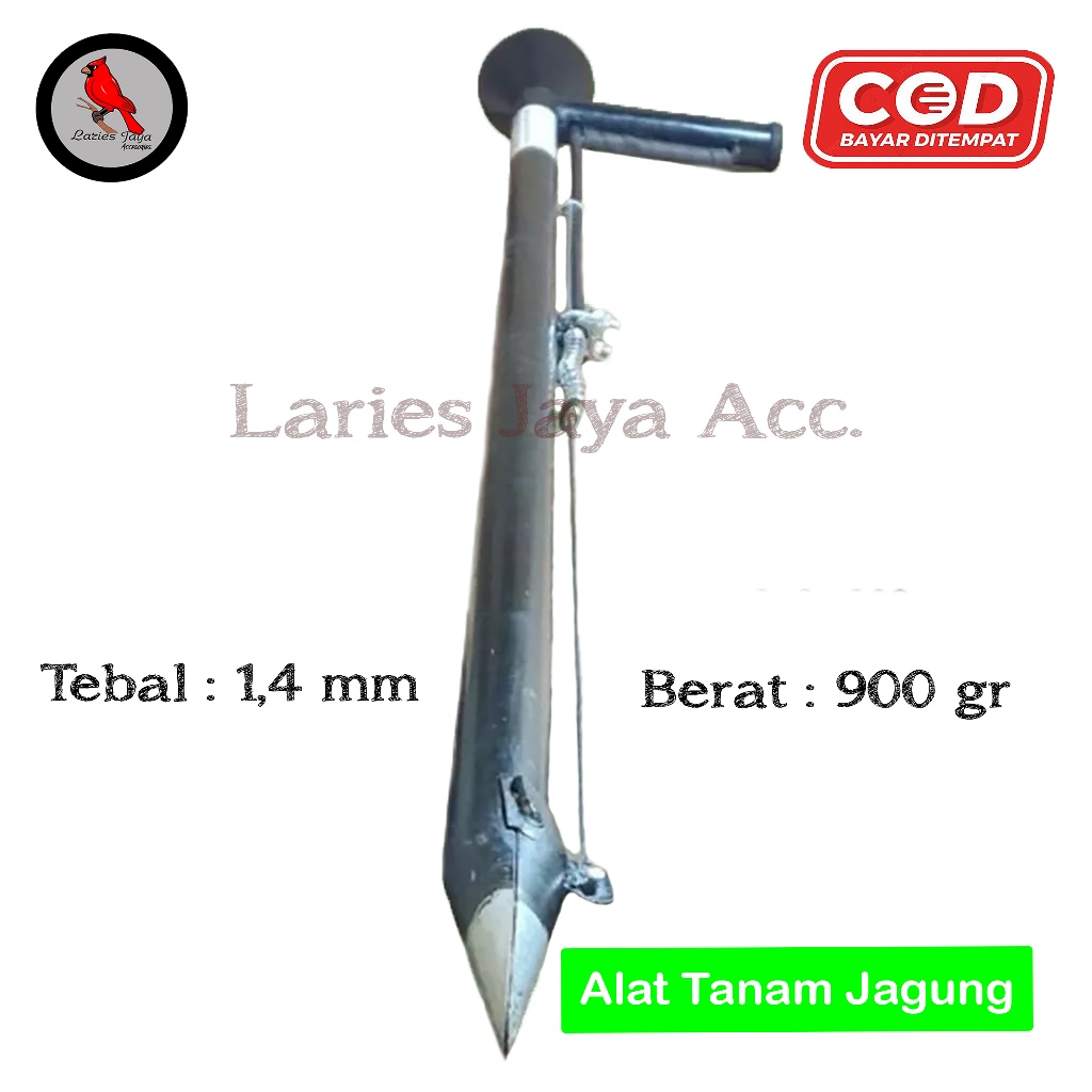 Alat Tanam Padi Jagung Benih Biji Sayuran Kacang Tanah Multifungsi Tancap Dorong Besi Kuat Murah Len